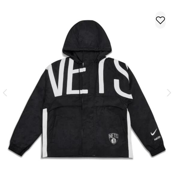 Nike x Ambush NBA Collection Brooklyn Nets Jacket black white XS throwback - Picture 3 of 8